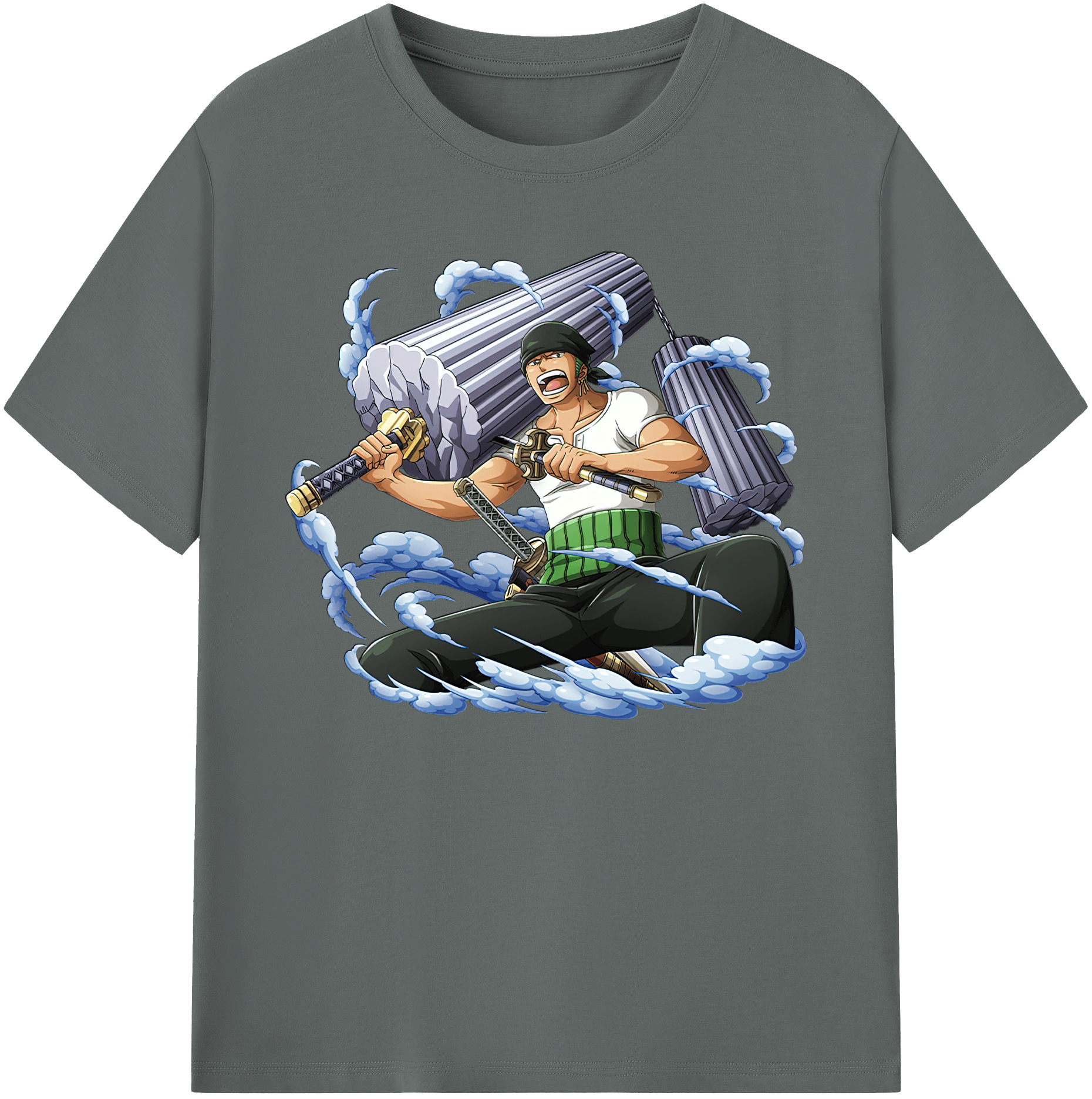 ワンピース ロロノア・ゾロ ONE PIECE Roronoa Zoro 綿100％ メンズ半袖Tシャツ｜肌触りやわらか＆通気性